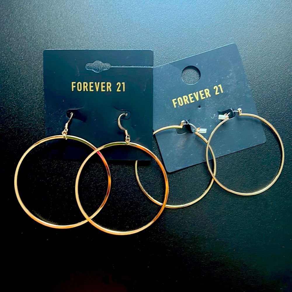 Forever 21 Gold Hoop Earrings